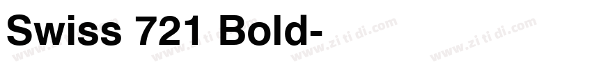 Swiss 721 Bold字体转换